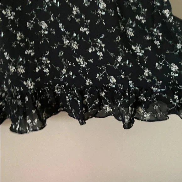 Reformation Doutzen Floral Ruffle Trim Mini Dress Size 12 - Picture 9 of 13